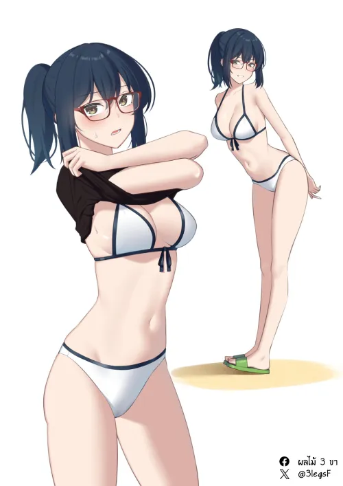 Looking good with her glasses on [Original character] Thumbnail