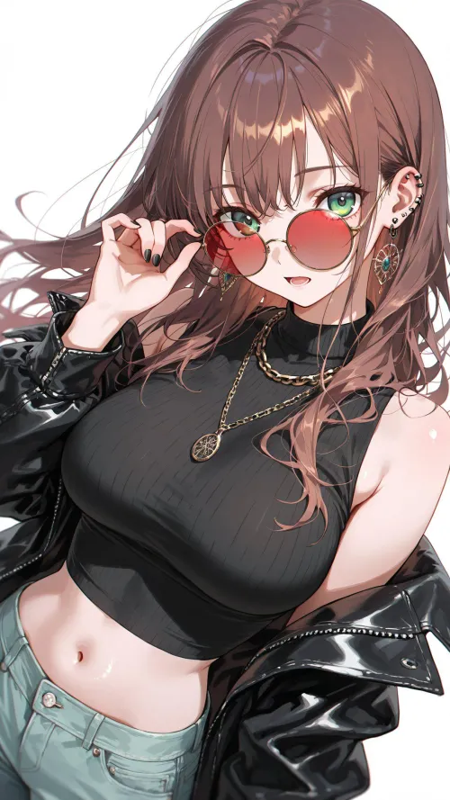 Loose Leather Jacket Thumbnail