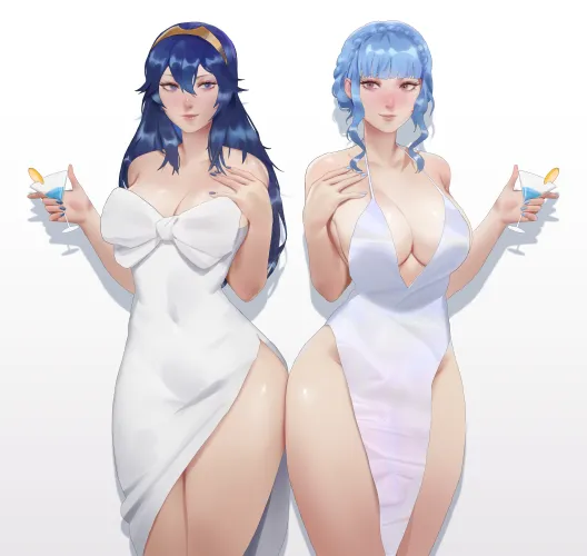 Lucina and Marianne in Dresses (commission by LeoQuezadilla) Thumbnail