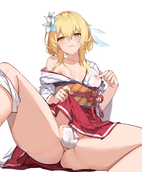 Lumine with legs wide open ❤️ (by vierzeck) Thumbnail