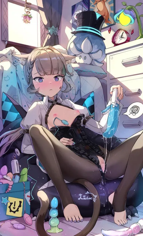 Lynette trying out new toys Thumbnail