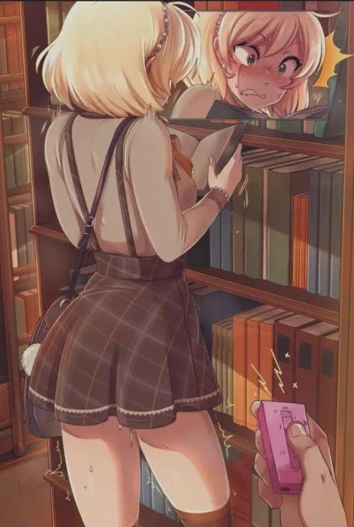 Made to cum in a library Thumbnail