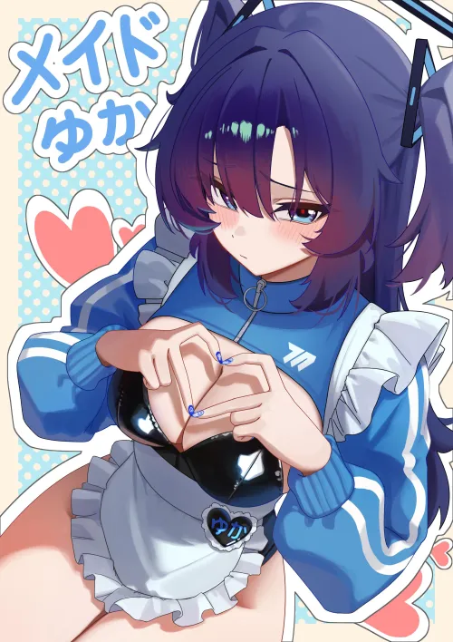 Maid Yuuka making a heart Thumbnail