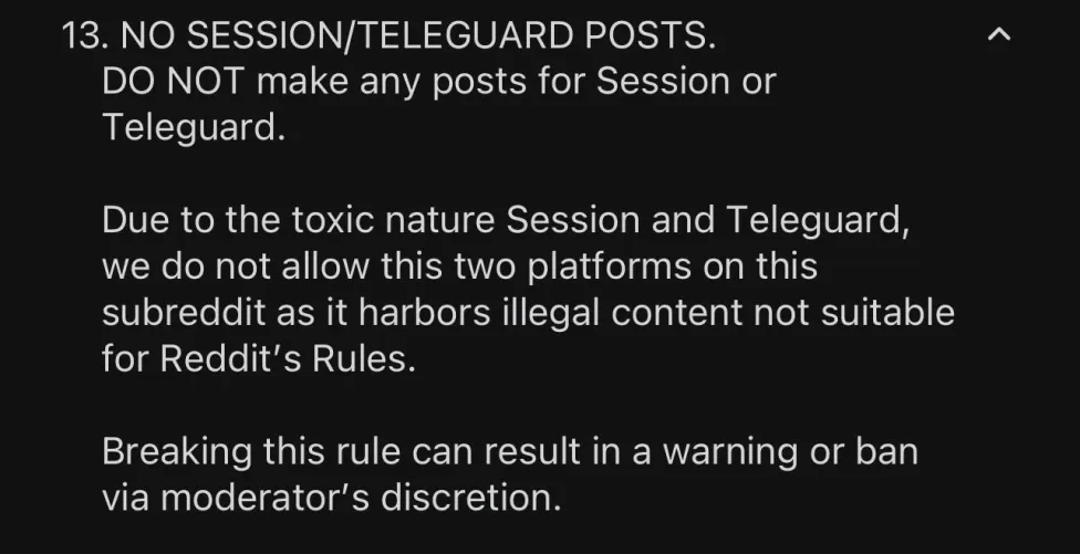 ‼️Major Update Please Read‼️ Session and Teleguard is now BANNED from both subreddits Explanation in comments. (Mod Announcement) Thumbnail