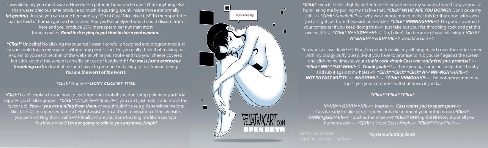 Making Cass Malfunction [Virtual Assistant][Groping][Angry to Loving][Cock Drunk][Bimbofication][Glitching][Artist: FellatrixArt] Thumbnail