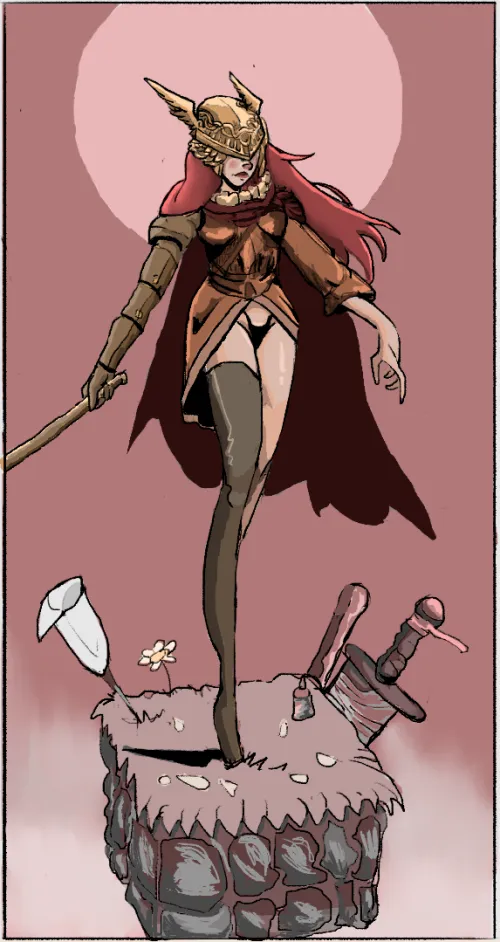 Malenia's undergarments, aka scarlet smalls 👀. Digital Artwork made by LewdOcelot (me) Thumbnail