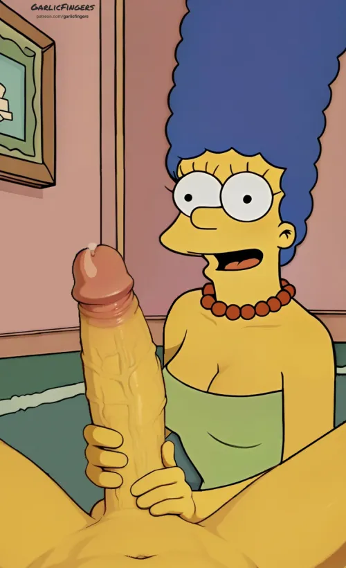 Marge knows how to stroke it just right... (artist: GarlicFingers) Thumbnail