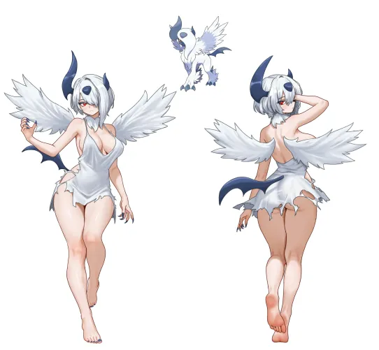 Mega Absol Front and Back [Pokemon] Thumbnail