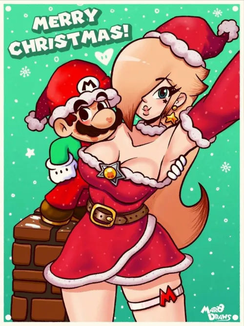 Merry Christmas from Mario and Rosalina (MaroDraws) Thumbnail