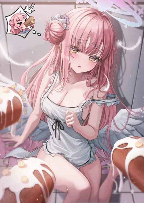 Mika ganged up on by big thick roll cakes Thumbnail