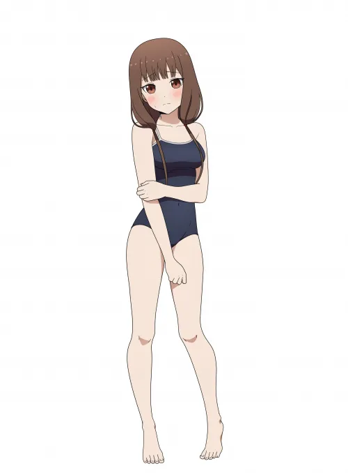 Miko Embarrassed While Wearing Her School Swimsuit Thumbnail