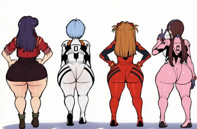 misato and asuka and rei and mari ass chart art what is your favorite Thumbnail