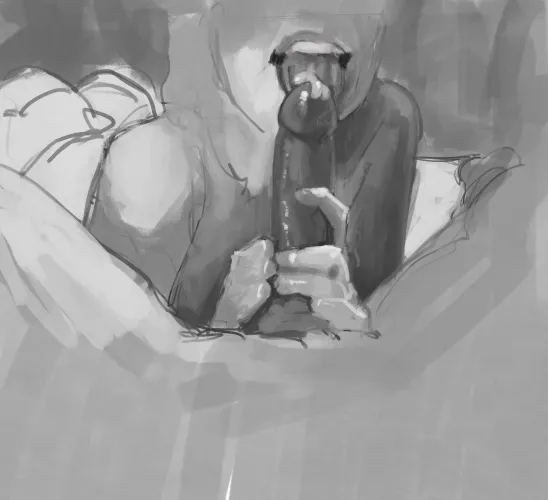 monochrome study, digital sketch by me Thumbnail