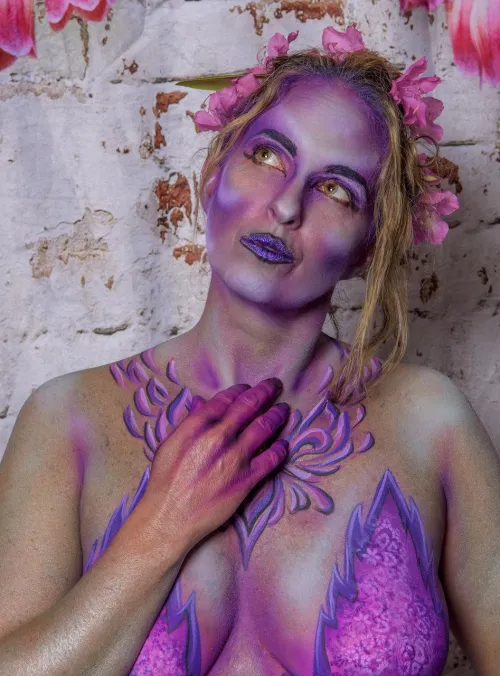 More from the Garden Fairie body painting. Dreaming of spring in the garden! Thumbnail
