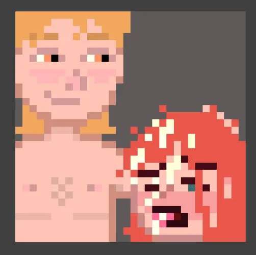 My first time making NSFW pixel art (subtle D/s, facial) Thumbnail
