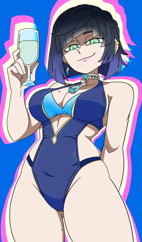 My little fan art with Yelan~ Thumbnail