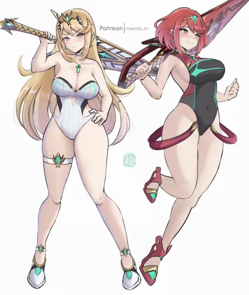 Mythra and Pyra [Xenoblade] Thumbnail