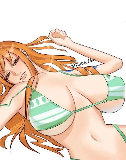 Nami laying down (InterlinkedArt) Thumbnail