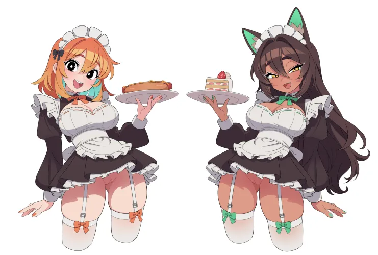 No panties cute maids Thumbnail
