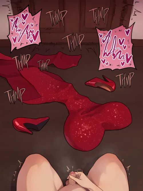 NTR - Jerking off Kneeling outside of the room! Thumbnail