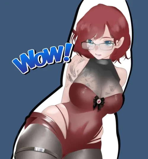 OC girl with glasses in cute one piece :) Thumbnail