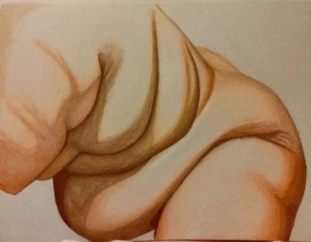 Old marker and color pencil drawing on tan paper by Me Thumbnail