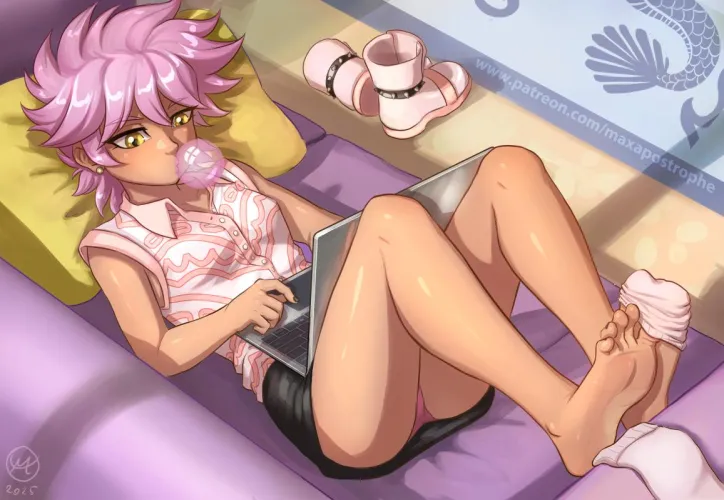 On Her Laptop [Original] Thumbnail