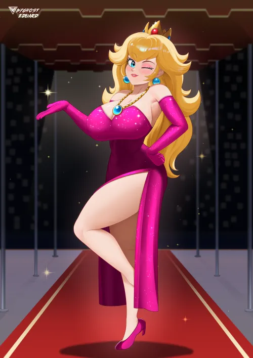 Peach wearing her All-Stars ad dress (byghosteduard) Thumbnail