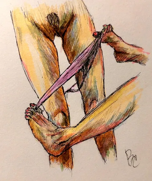 Peal off (ink and markers, by me) Thumbnail