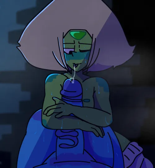 Peridot using her flat chest to pleasure Lapis's massive girthy member (drawinecchi) Thumbnail