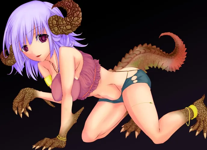 Purple Haired Dragon Girl [Original] Thumbnail