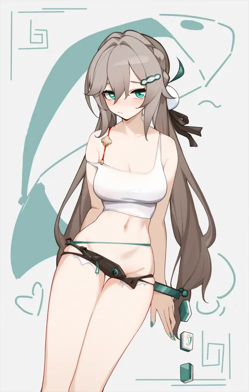 Qingque wearing revealing clothes Thumbnail
