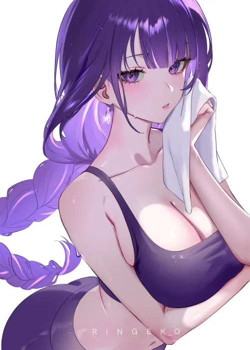 Raiden Ei with towel (Ringeko / ringeko_tan) Thumbnail