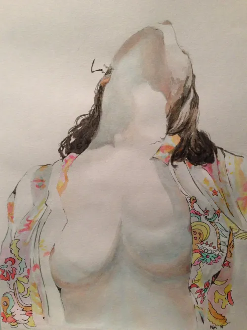 Rainbows, by me, ink on paper 2019 Thumbnail