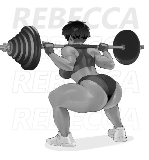 Rebecca Doing Squats (Eromamgasemsei3) Thumbnail