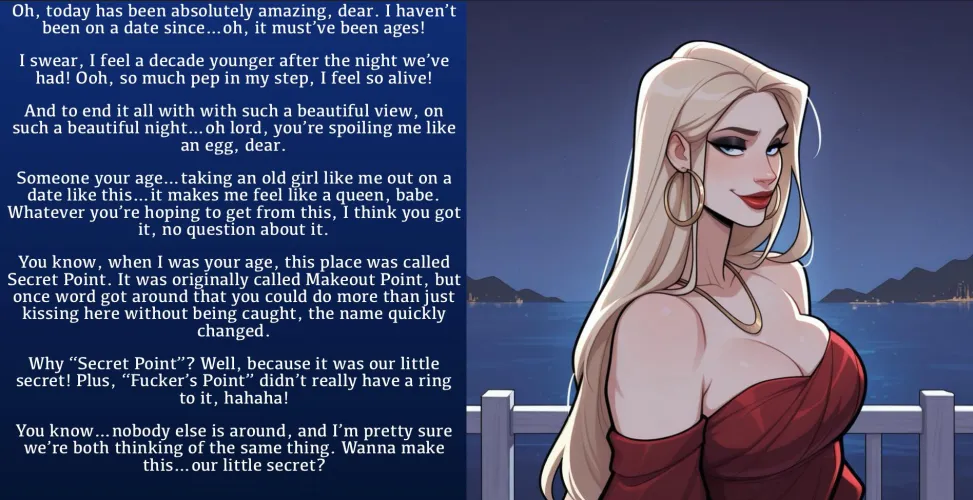 Rekindling an older flame [male POV] [older woman] [date] [feeling young again] [imminent sex] Thumbnail