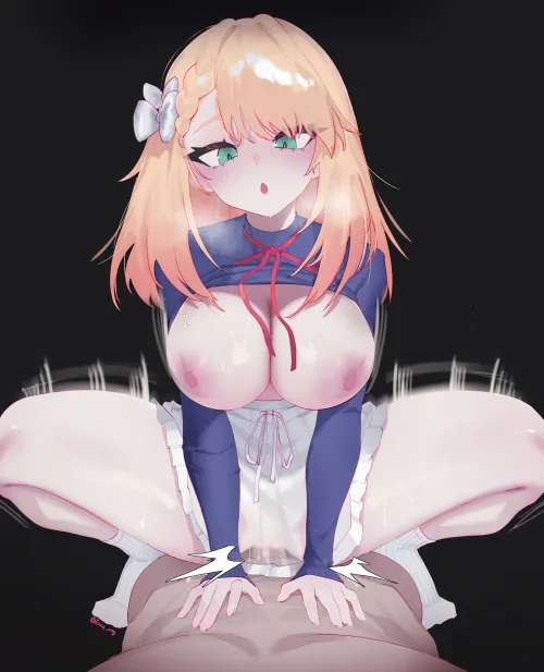 Riding on top with her boobs out Thumbnail