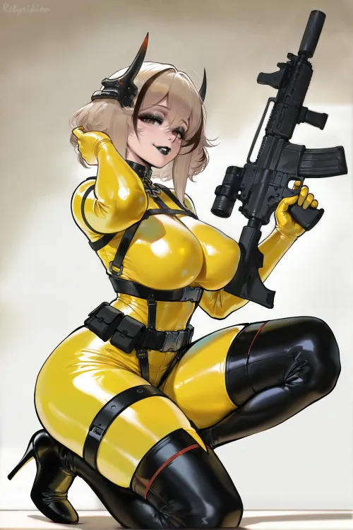 Roon (Azur Lane) in Yellow Latex Thumbnail