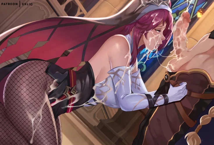 Rosaria covered with cum Thumbnail