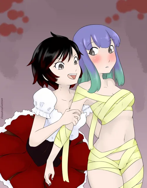 Ruby and Bléu (oc) porn until I run out [Day 11] (Oozutsucannon) Thumbnail