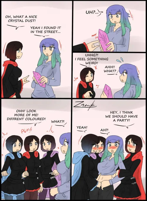 Ruby and Bléu (oc) porn until I run out [Day 7] (zronku) (comic part 1) Thumbnail