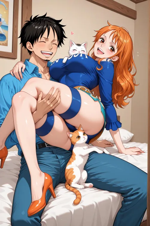 Sanji dyes his hair black so that Nami-san will allow him to meet her pretty little kitty Thumbnail