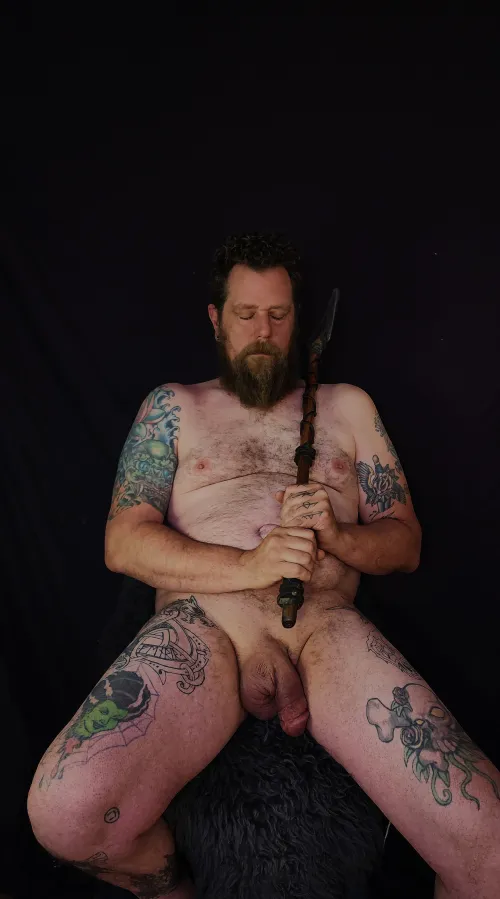 Seated with axe Thumbnail