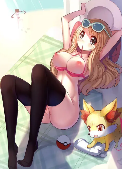 Serena chan enjoying at beach [Pokémon XYZ] Thumbnail