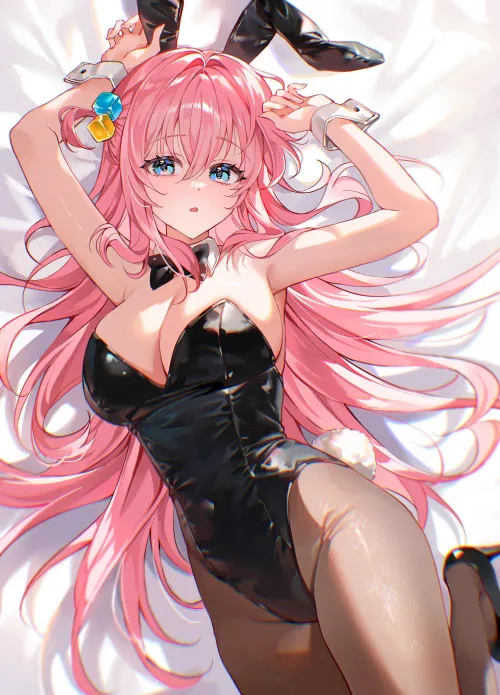 Sexy Bunny Girl Bocchi Laying In Bed (Bocchi The Rock) Thumbnail