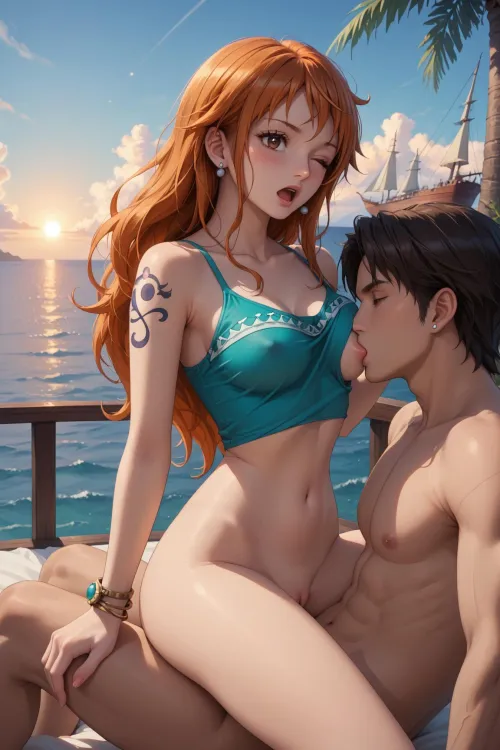 Sexy Nami has fun Thumbnail