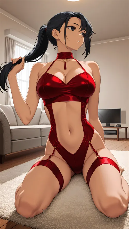 Sexy Wine Red Outfit Thumbnail