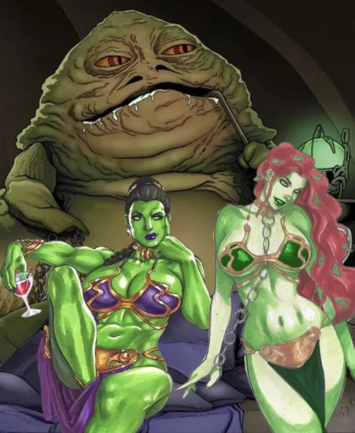 She-Hulk & Poison Ivy as Jabba’s Slave Girls (Art by Frank Cho) Thumbnail