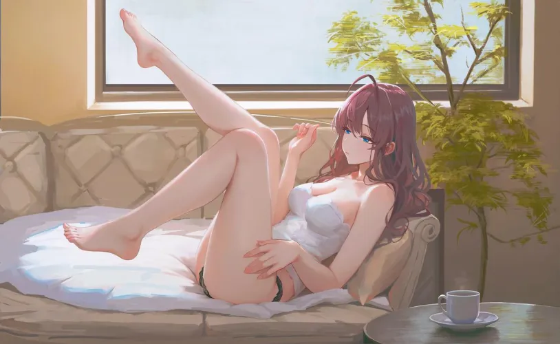 Shiki Ichinose doing.........chilling in the sofa i guess? artist 情理叶 Thumbnail