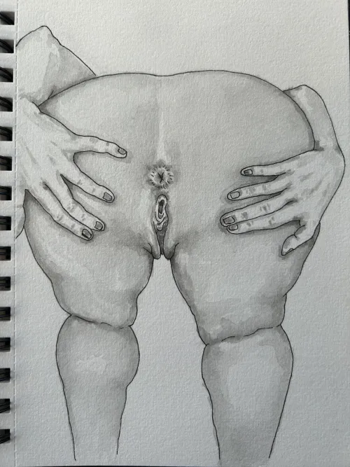 Show it to me, ink and watercolor, by me. Thumbnail